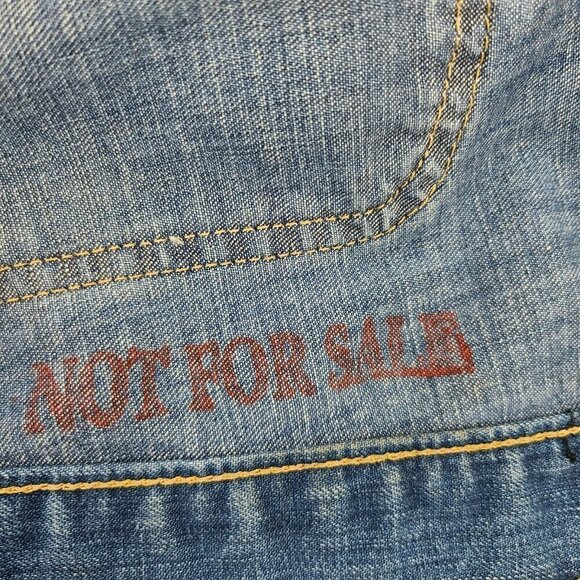 New ISKO Real Deal Denim Jean Chore Jacket Mens M? Button Front - Picture 7 of 8